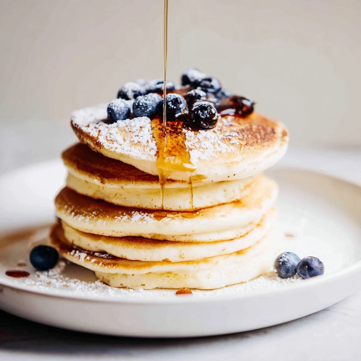 Enjoy the delicate texture of these delicious Light and Fluffy Ricotta Pancakes, a perfect brunch treat today.