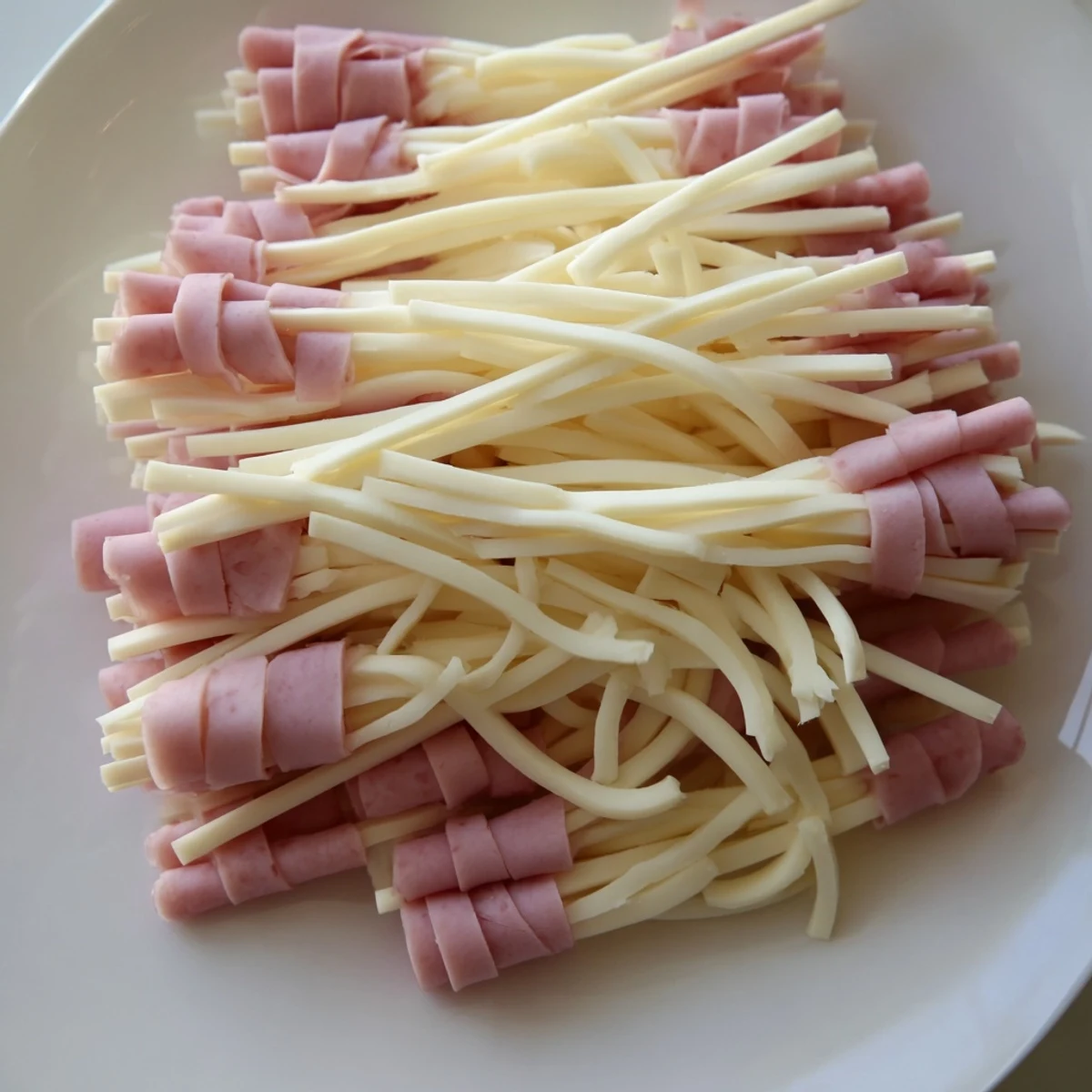 Savory The Nautical Knot appetizer: braided prosciutto-wrapped cheese, ready to enjoy with dipping sauces.