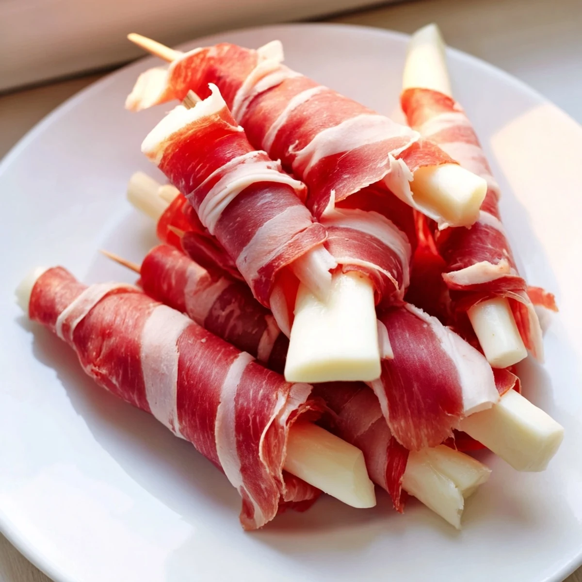 Delicious The Nautical Knot: a gluten-free and low-carb appetizer of braided prosciutto and cheese snack.