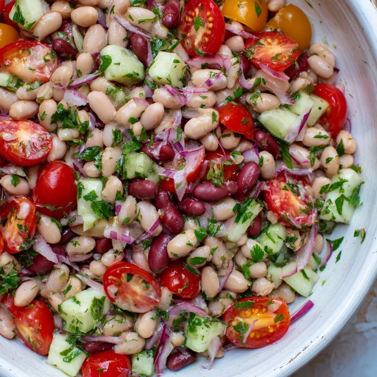 Dense Bean Salad Prosciutto