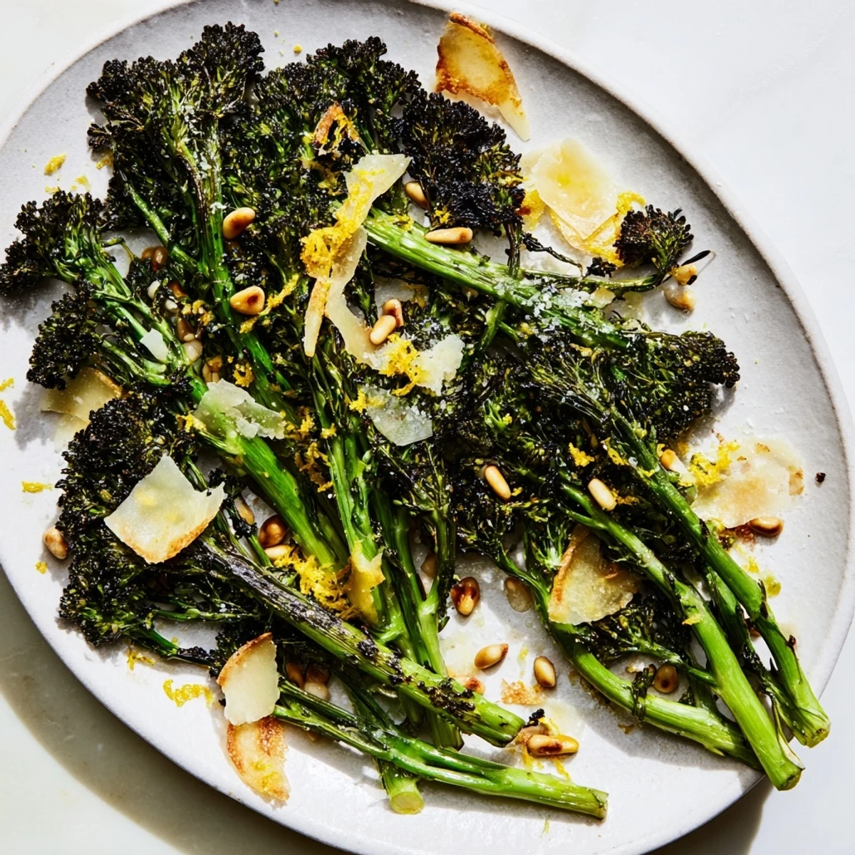 See the golden, crispy garlic and shaved Parmesan atop this delicious Charred Broccolini Salad.