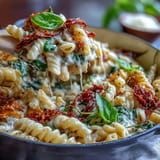 Rich and comforting One-Pot Tuscan Pasta, featuring al dente penne in a creamy Parmesan sauce with vibrant vegetables.