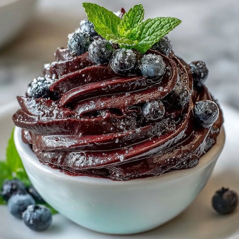 Spoonful of Black Currant Frosting shows a deep purple, silky swirl ready for cupcakes.