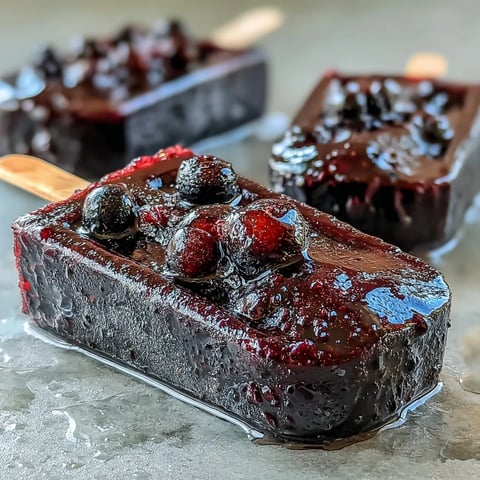 Tangy Black Currant Popsicles with vibrant purple hue, made with fresh juice and lemon for a refreshing vegan summer snack.