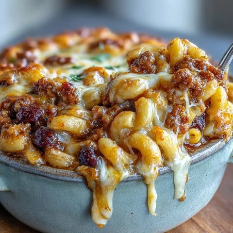 Golden baked Baked Ranch Turkey Chili Mac with melted cheddar bubbling over a creamy, hearty one-pot dinner.