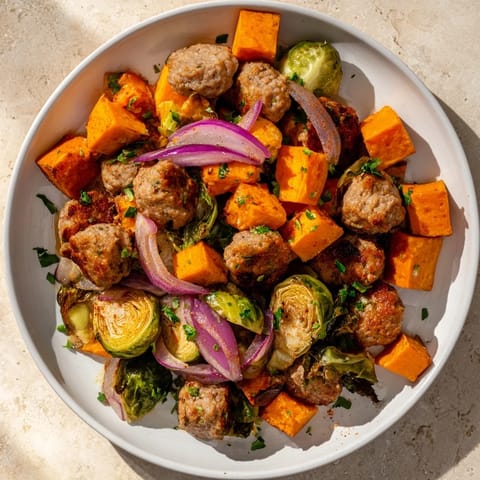 Sheet Pan Sausage Sweet Potato