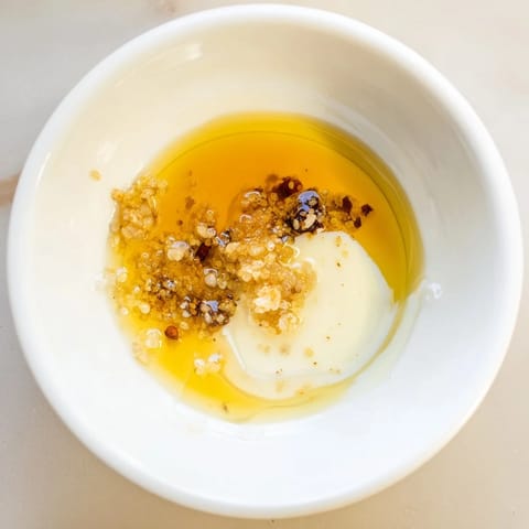 Homemade Simple Honey Vinaigrette Salad Dressing, smooth and emulsified, ready to enhance any salad's flavors.