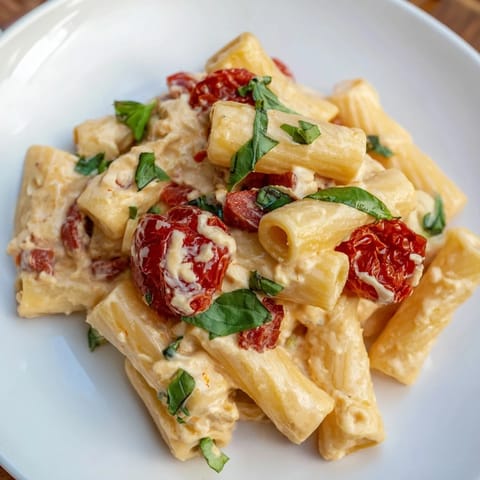 Savory baked feta pasta with tangy cranberries, a vibrant and easy Mediterranean-inspired dish.