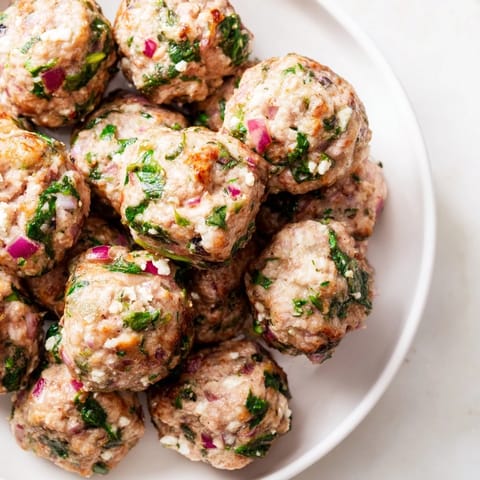 Spinach Feta Turkey Meatballs