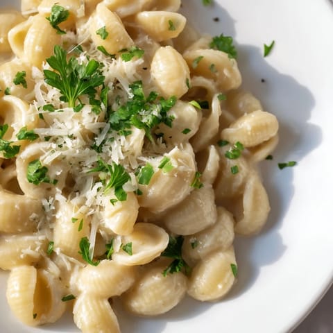 Creamy Ditalini Pasta Garlic