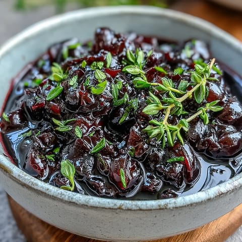 Vibrant Black Currant Vinaigrette in a glass jar, ready to drizzle over a fresh salad.