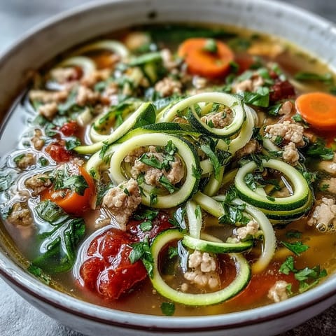 Turkey Veggie Zucchini Soup