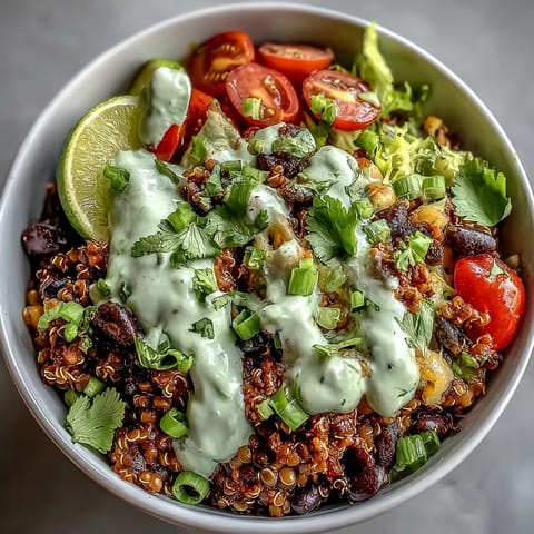 Lentil Taco Meat Quinoa Bowls