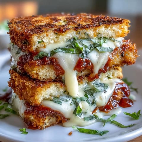 A golden fried chicken breast smothered in creamy vodka sauce and melted mozzarella on toasted Italian bread.