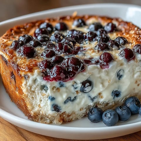 Blueberry Cottage Cheese Bake
