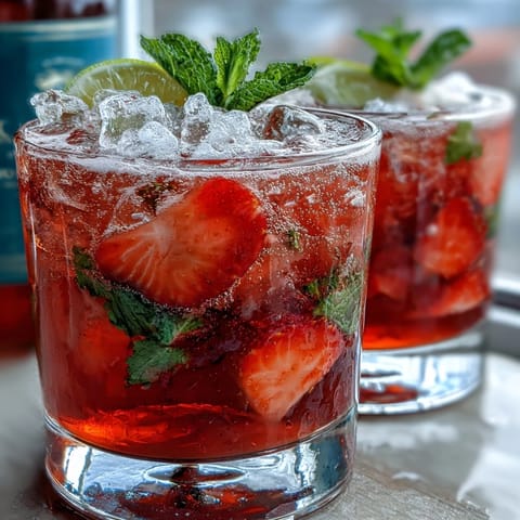 Strawberry Lemon Sparkling Drink
