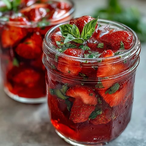 Strawberry Basil Lemonade Pitcher