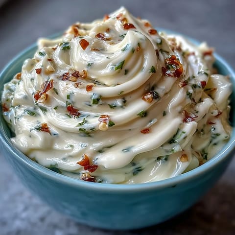 Creamy homemade garlic aioli with fresh minced garlic, perfect for dipping crispy fries or fresh vegetables.