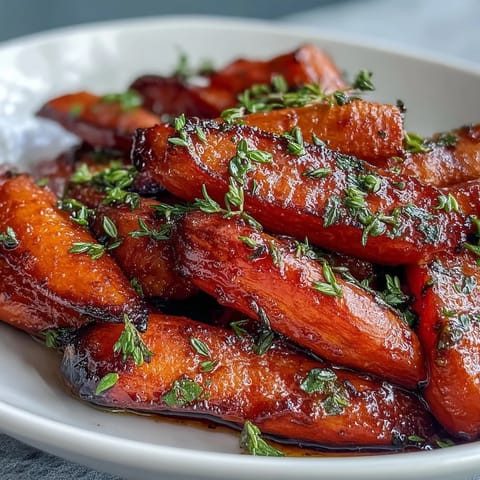 Honey Glazed Roasted Carrots Thyme