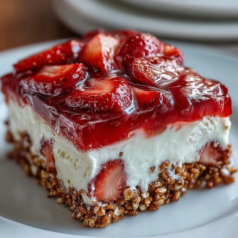 Memorial Day Strawberry Pretzel Salad