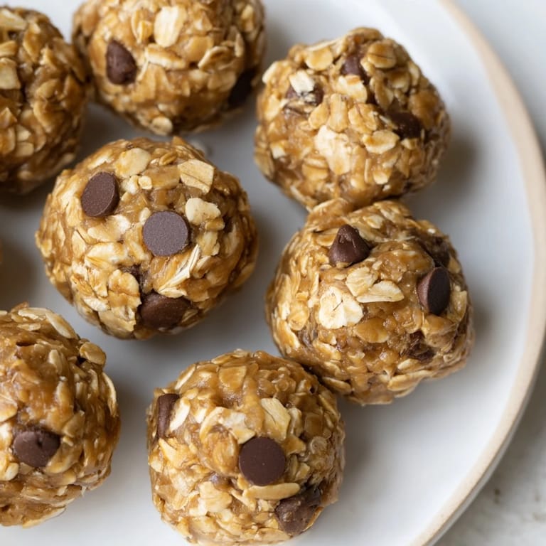 Enjoy the texture: creamy peanut butter mingling with oats in these wholesome no-bake energy balls.