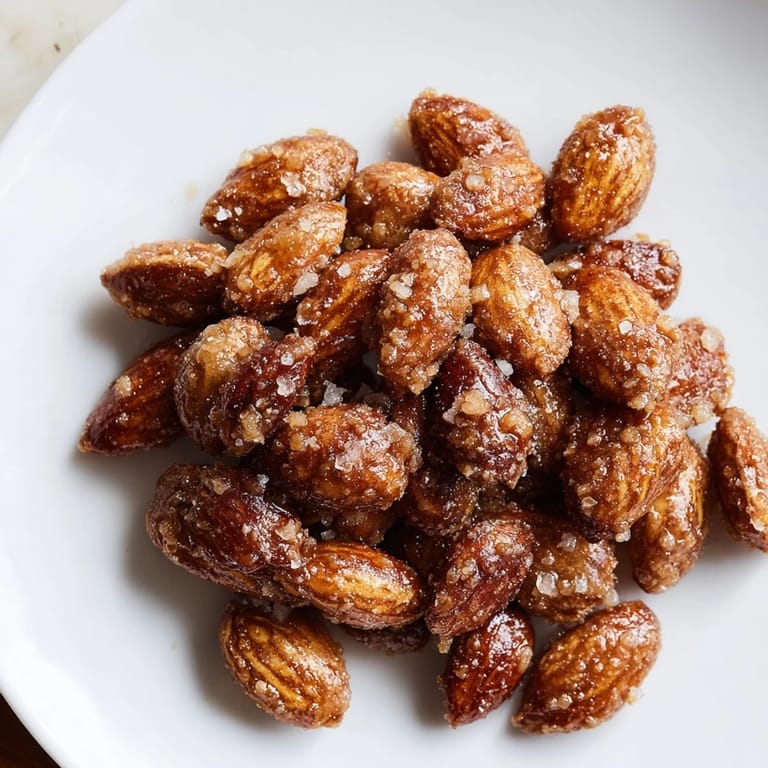 These cinnamon roasted almonds showcase a warm, spiced sugar coating, appealing to the senses.