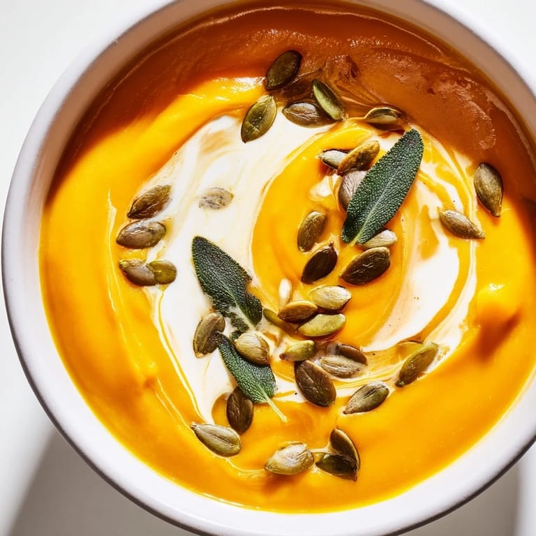 Imagine velvety smooth Butternut Squash Soup, a comforting vegetarian American classic, perfectly spiced.