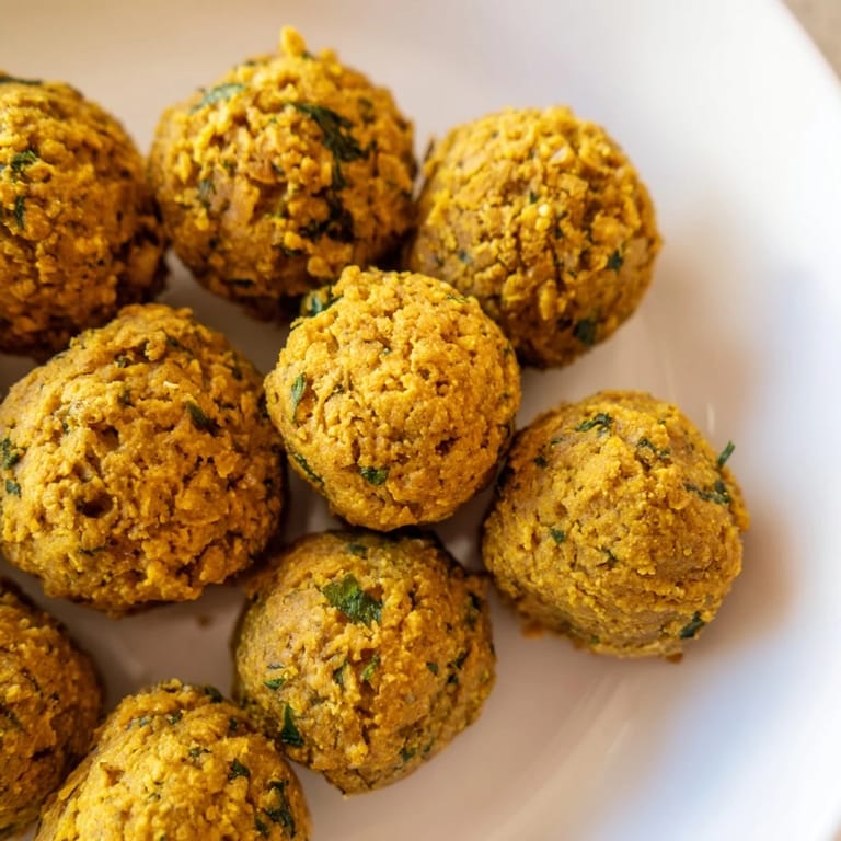 Close-up of freshly fried Levantine falafel, perfectly round and savory, ready to be enjoyed.