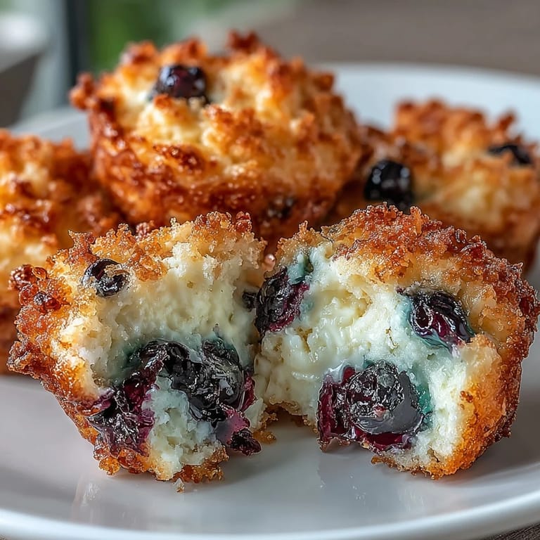 Mini muffin pan filled with cottage cheese blueberry bites, featuring creamy cottage cheese, juicy blueberries, and bright lemon zest.