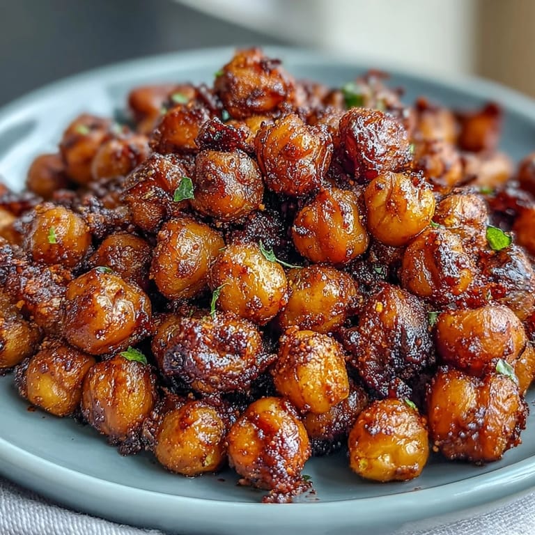 Spicy chili lime baked chickpeas, zesty and bold, an irresistible vegan snack bursting with flavor.  
