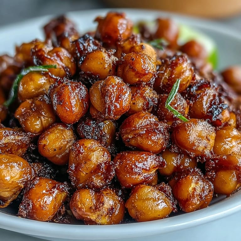 Smoky paprika baked chickpeas, warm and savory, roasted to crispy perfection for a protein-packed treat.