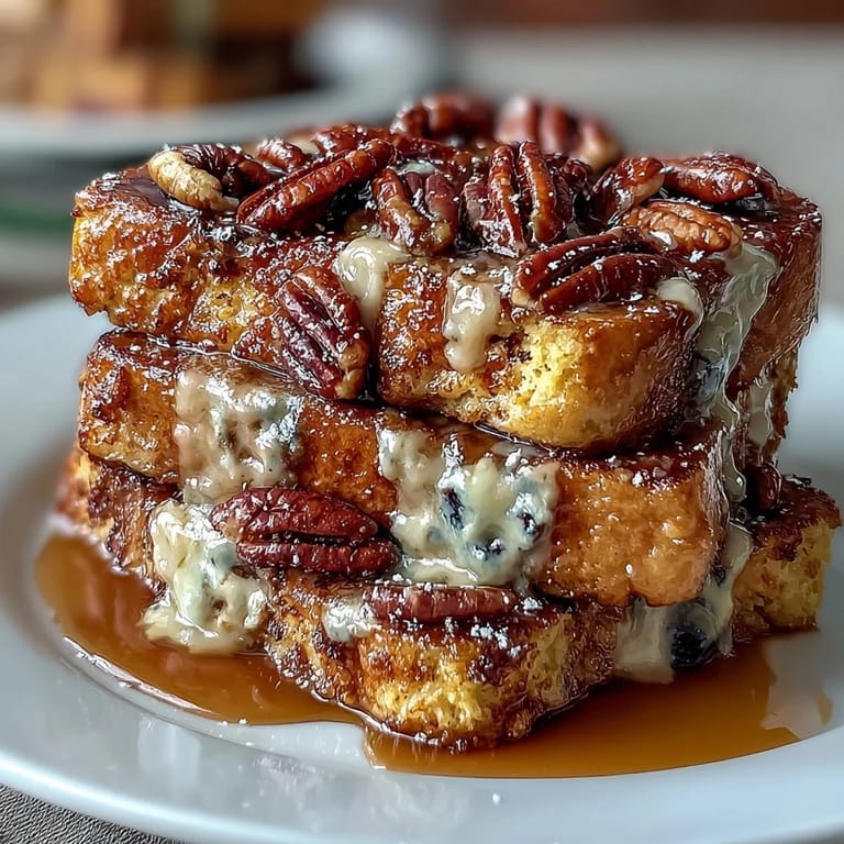 Golden French toast bake topped with bursts of fresh blueberries and a cinnamon-sugar crust, ideal for a celebratory breakfast.