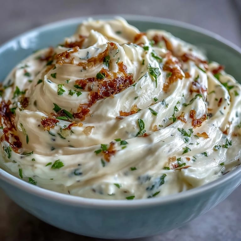 Smooth, glossy garlic aioli served in a bowl, ready to elevate seafood, vegetables, or grilled meats.