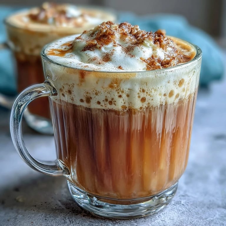 Frothy dandelion tea latte with oat milk and vanilla, served in a ceramic mug with a hint of cinnamon.