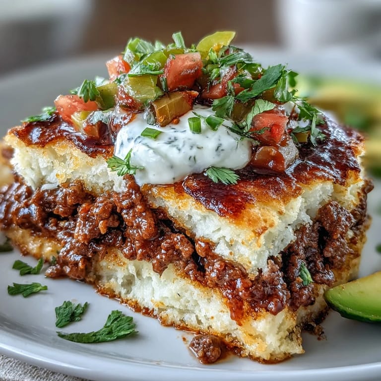 Light and airy cloud bread tacos stuffed with hearty taco meat and topped with bright, fresh pico de gallo for a flavorful meal.