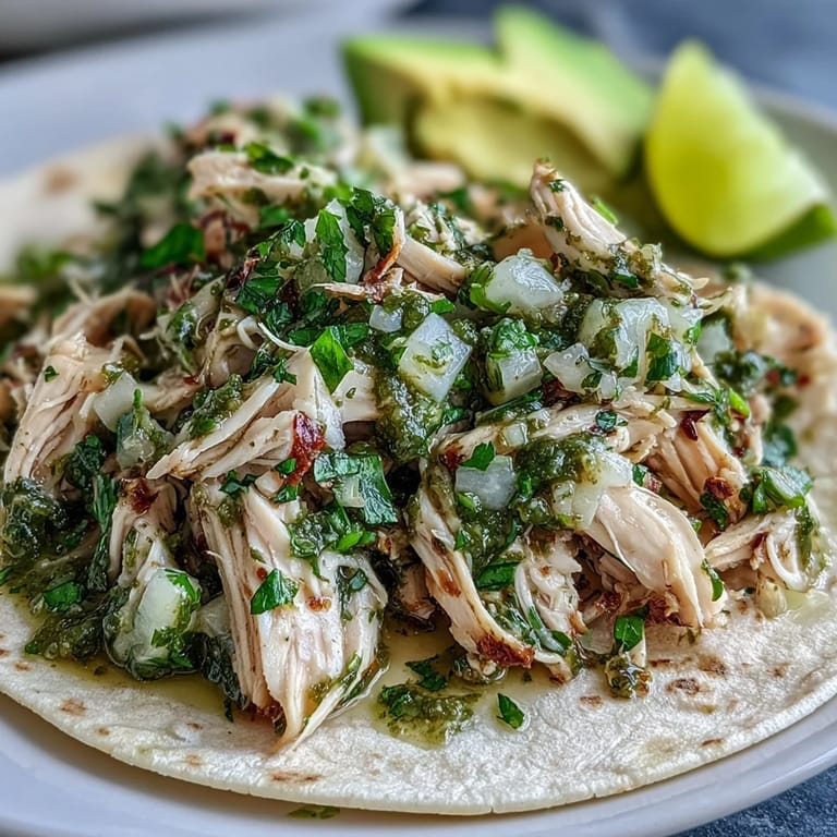 Flavorful slow cooker salsa verde chicken tacos, perfect for a casual family dinner.