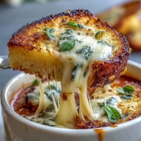 Golden mini grilled cheese dippers ready to plunge into rich tomato soup.